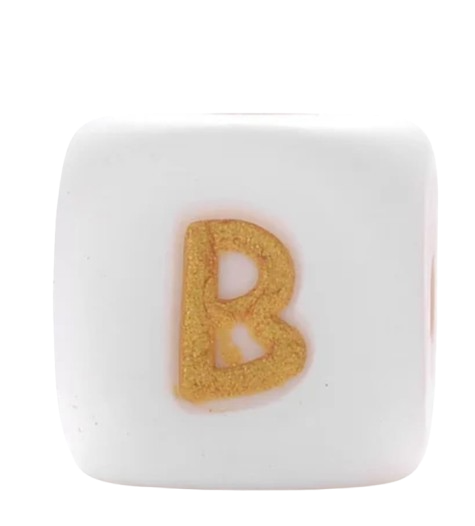 Lettre blanche doree