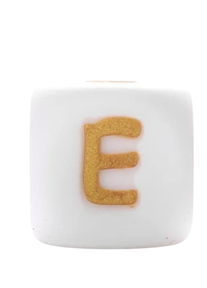 Lettre blanche doree