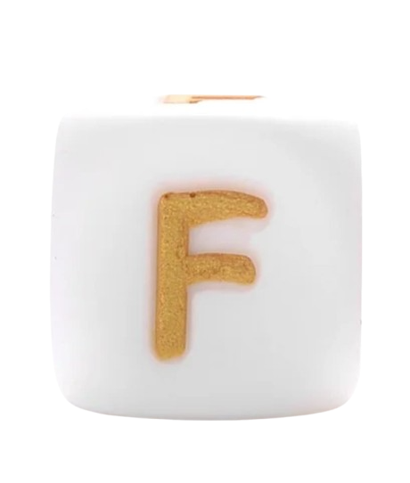 Lettre blanche doree