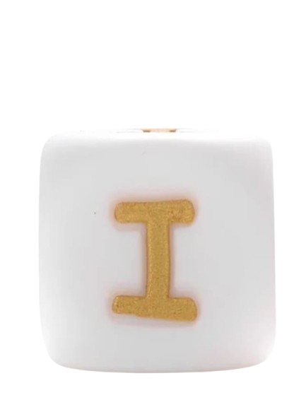 Lettre blanche doree