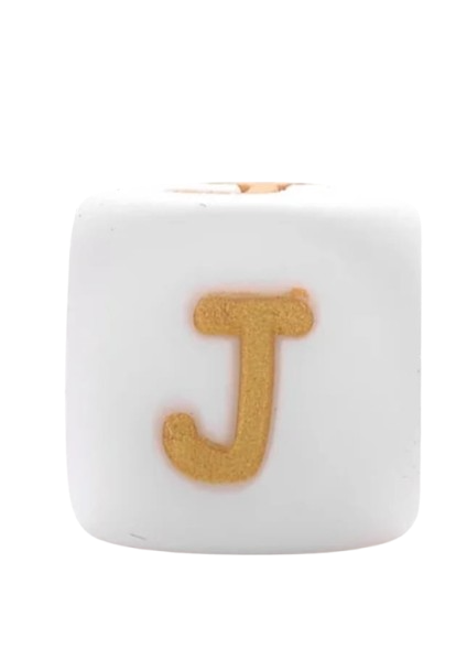 Lettre blanche doree