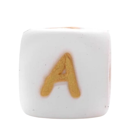 Lettre blanche doree