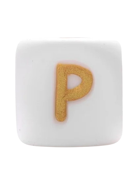 Lettre blanche doree