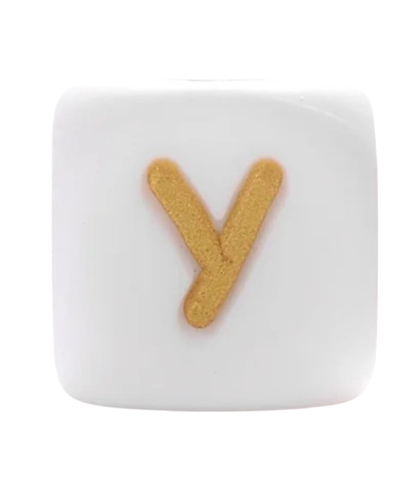 Lettre blanche doree