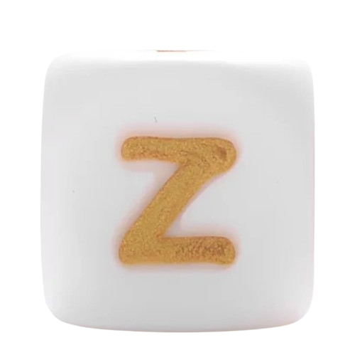 Lettre blanche doree