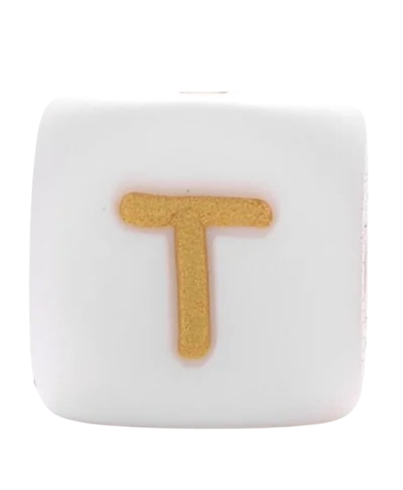Lettre blanche doree