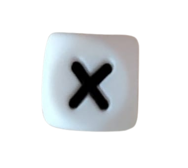 Lettre blanche noire