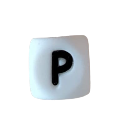 Lettre blanche noire