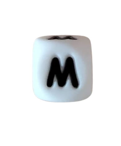 Lettre blanche noire