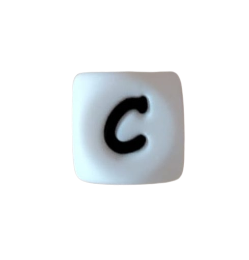Lettre blanche noire